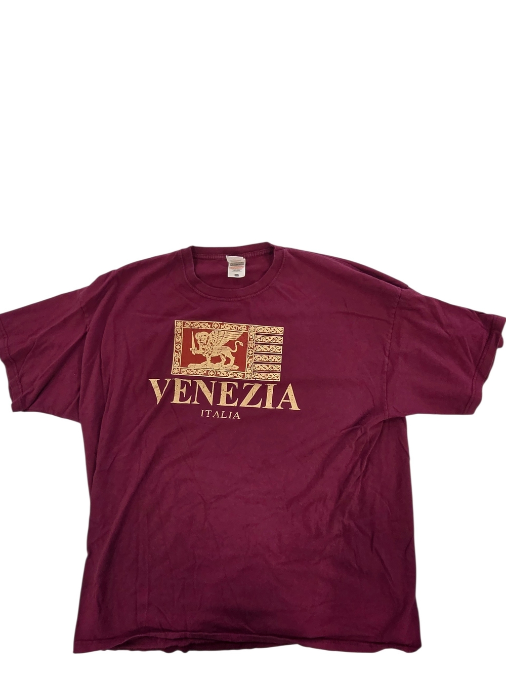 Vintage Fruit Of The LoamVenezia Italia Maroon Graphic T-Shirt Xxl